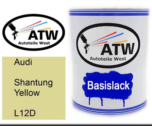 Audi, Shantung Yellow, L12D: 1L Lackdose, von ATW Autoteile West.